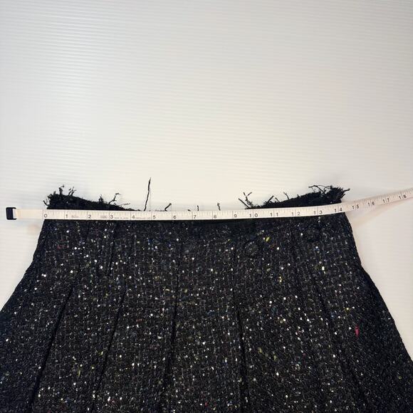 Aqua Wicked Tweed Asymmetric Pleated Skirt Women’s Medium Dark Academia Broadway - Picture 8 of 16